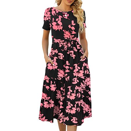 Lyrur Women's Floral Midi Dress